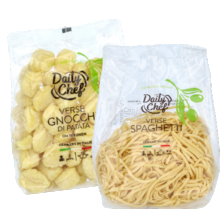 Daily Chef
verse pasta
pak à 250-500 gram,
Daily Chef groene
pesto pastasaus
bakje à 150 ml